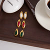 Wholesale Women's Light Luxury Geometric Stainless Steel Electroplated Marquise Earrings