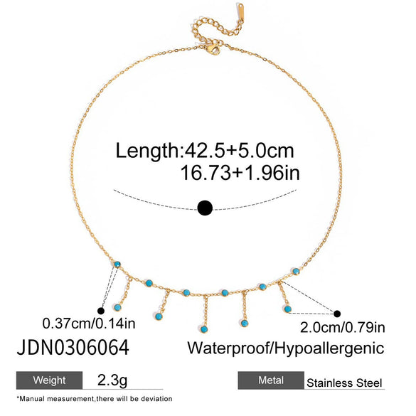 Wholesale Women's Light Luxury Geometric Stainless Steel Electroplated Necklace