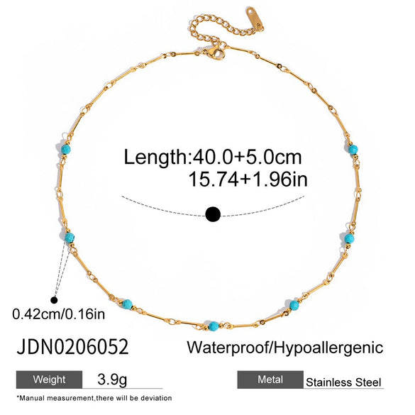 Wholesale Women's Light Luxury Geometric Stainless Steel Electroplated Necklace