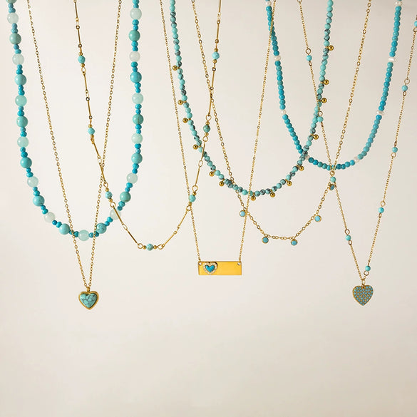 Wholesale Women's Light Luxury Geometric Stainless Steel Electroplated Necklace