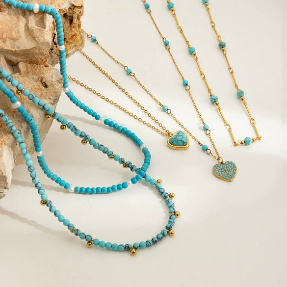 Wholesale Women's Light Luxury Geometric Stainless Steel Electroplated Necklace