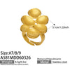 Wholesale Women's Light Luxury Geometric Stainless Steel Electroplated Open Index Finger Ring Set