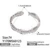 Wholesale Women's Light Luxury Geometric Stainless Steel Electroplated Open Rings Set Accessories