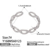 Wholesale Women's Light Luxury Geometric Stainless Steel Electroplated Open Rings Set Accessories