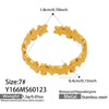 Wholesale Women's Light Luxury Geometric Stainless Steel Electroplated Open Rings Set Accessories