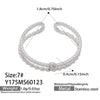 Wholesale Women's Light Luxury Geometric Stainless Steel Electroplated Open Rings Set Accessories