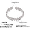 Wholesale Women's Light Luxury Geometric Stainless Steel Electroplated Open Rings Set Accessories