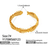 Wholesale Women's Light Luxury Geometric Stainless Steel Electroplated Open Rings Set Accessories