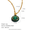 Wholesale Women's Light Luxury Geometric Stainless Steel Electroplated Pendant Necklace With Regular Chain