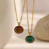 Wholesale Women's Light Luxury Geometric Stainless Steel Electroplated Pendant Necklace With Regular Chain
