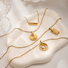 Wholesale Women's Light Luxury Geometric Stainless Steel Electroplated Pendant Necklace