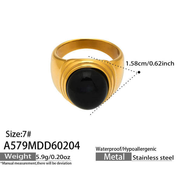 Wholesale Women's Light Luxury Geometric Stainless Steel Electroplated Plated With 18K Real Gold Ring And Bracelet Accessories