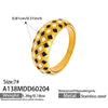 Wholesale Women's Light Luxury Geometric Stainless Steel Electroplated Plated With 18K Real Gold Ring And Bracelet Accessories