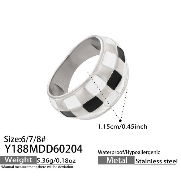 Wholesale Women's Light Luxury Geometric Stainless Steel Electroplated Plated With 18K Real Gold Ring And Bracelet Accessories
