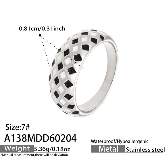 Wholesale Women's Light Luxury Geometric Stainless Steel Electroplated Plated With 18K Real Gold Ring And Bracelet Accessories