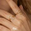 Wholesale Women's Light Luxury Geometric Stainless Steel Electroplated Ring And Bracelet Accessories