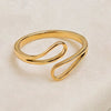 Wholesale Women's Light Luxury Geometric Stainless Steel Electroplated Ring And Bracelet Accessories