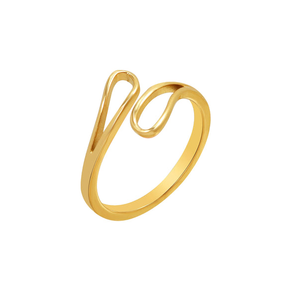 Wholesale Women's Light Luxury Geometric Stainless Steel Electroplated Ring And Bracelet Accessories