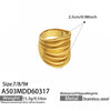 Wholesale Women's Light Luxury Geometric Stainless Steel Electroplated Ring Set