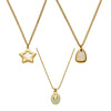 Wholesale Women's Light Luxury Geometric Stainless Steel Electroplated Star Conch Necklace Set