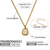 Wholesale Women's Light Luxury Geometric Stainless Steel Electroplated Star Conch Necklace Set