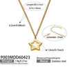 Wholesale Women's Light Luxury Geometric Stainless Steel Electroplated Star Conch Necklace Set