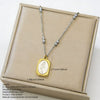 Wholesale Women's Light Luxury Geometric Stainless Steel Flower Oshaped Chain Pendant Necklace With Electroplating Design