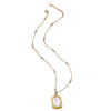 Wholesale Women's Light Luxury Geometric Stainless Steel Flower Oshaped Chain Pendant Necklace With Electroplating Design
