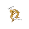 Wholesale Women's Light Luxury Geometric Stainless Steel Goldinlaid Heartshaped And Fruitshaped Hollow Rings