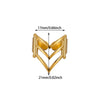 Wholesale Women's Light Luxury Geometric Stainless Steel Goldinlaid Heartshaped And Fruitshaped Hollow Rings