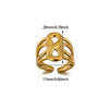 Wholesale Women's Light Luxury Geometric Stainless Steel Goldinlaid Heartshaped And Fruitshaped Hollow Rings