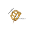 Wholesale Women's Light Luxury Geometric Stainless Steel Goldinlaid Heartshaped And Fruitshaped Hollow Rings