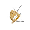 Wholesale Women's Light Luxury Geometric Stainless Steel Goldinlaid Heartshaped And Fruitshaped Hollow Rings