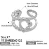 Wholesale Women's Light Luxury Geometric Stainless Steel Goldplated Open Ring Set