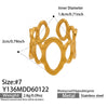 Wholesale Women's Light Luxury Geometric Stainless Steel Goldplated Open Ring Set