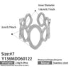 Wholesale Women's Light Luxury Geometric Stainless Steel Goldplated Open Ring Set