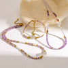 Wholesale Women's Light Luxury Geometric Stainless Steel Handmade Beaded Necklace And Bracelet Set