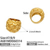 Wholesale Women's Light Luxury Geometric Stainless Steel Hollow Spherical Index Finger Ring Set 18K Gold Plated