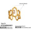 Wholesale Women's Light Luxury Geometric Stainless Steel Jewelry Set With 18K Gold Plated Electroplating