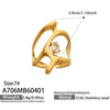 Wholesale Women's Light Luxury Geometric Stainless Steel Jewelry Set With 18K Gold Plated Electroplating