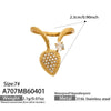 Wholesale Women's Light Luxury Geometric Stainless Steel Jewelry Set With 18K Gold Plated Electroplating