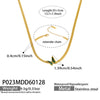 Wholesale Women's Light Luxury Geometric Stainless Steel 18K Gold Plated Enamel Butterfly Necklace