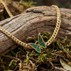 Wholesale Women's Light Luxury Geometric Stainless Steel 18K Gold Plated Enamel Butterfly Necklace