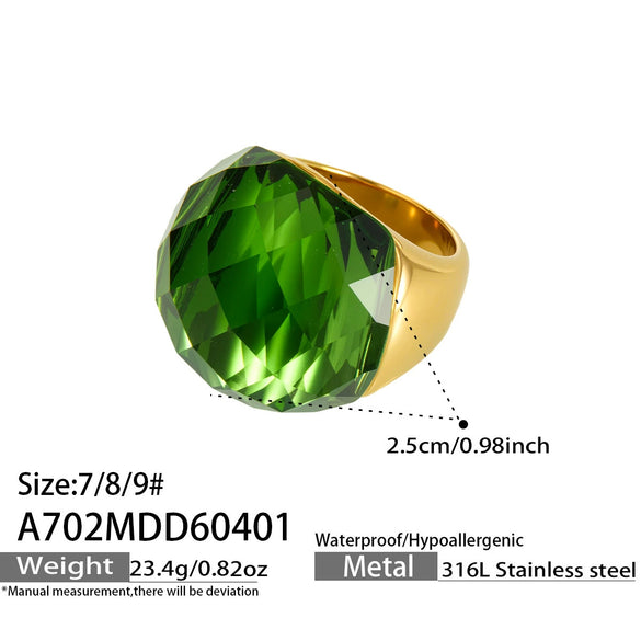 Wholesale Women's Light Luxury Geometric Stainless Steel 18K Gold Plated Index Finger Ring Set Accessories
