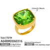 Wholesale Women's Light Luxury Geometric Stainless Steel 18K Gold Plated Index Finger Ring Set