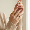 Wholesale Women's Light Luxury Geometric Stainless Steel 18K Gold Plated Open Ring