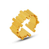 Wholesale Women's Light Luxury Geometric Stainless Steel 18K Gold Plated Open Ring
