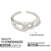 Wholesale Women's Light Luxury Geometric Stainless Steel 18K Gold Plated Ring Set Fashionable Jewelry Accessories