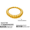 Wholesale Women's Light Luxury Geometric Stainless Steel 18K Gold Plated Ring Set Fashionable Jewelry Accessories