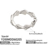 Wholesale Women's Light Luxury Geometric Stainless Steel 18K Gold Plated Ring Set Fashionable Jewelry Accessories